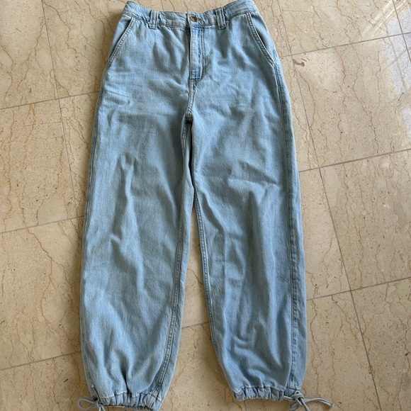 Zara Denim - Zara High Rise Z1975 Drawstring Jogger Jean